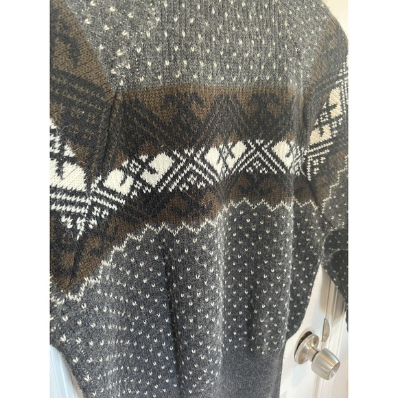 VTG Christopher & Banks Sweater Womens Small Wool Cotton Blend Geometric Striped - Picture 6 of 8